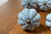 11 porcelain blue and white door knobs