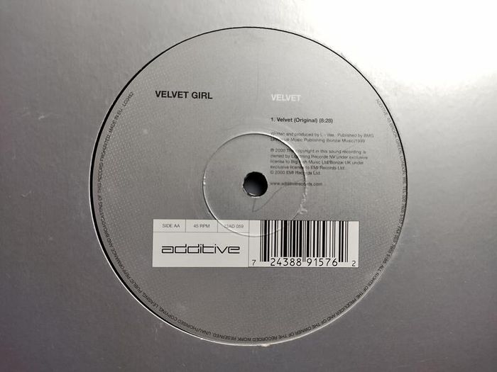 Velvet Girl - Walking In Sunshine + Velvet - Additive Records - QUALITY Late 90s Progressive TRANCE! Condition EXCELLENT!