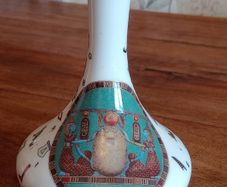 FM Limoges Porcelain Egyptian Vase