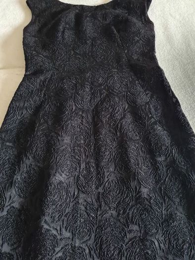 Black jaquard occasion coctail dress