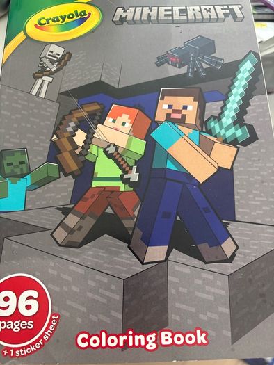 minecraft colouring book