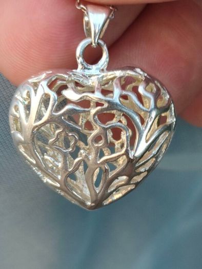 Tree of Life Filigree Sterling silver Love heart pendant set