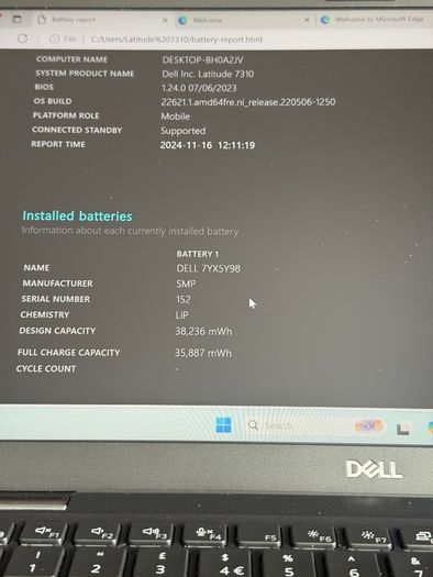 Dell Latitude 7310 Laptop i5/16GB/256SSD/FHD