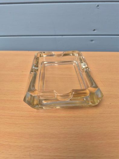 Clear Glass Cigar Rest Ashtray