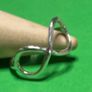 Handmade sterling silver infinity ring. Size p&1/2 Image 2