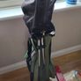 Kids golf bag with clubs, bag stand broken Image 2