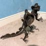Large Handmade Scrap Metal Dinosaur Dragon Sculpture, 45cm, Recycled Steampunk Art Image 2