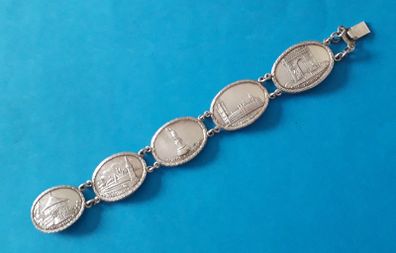 Vintage - Silver - Hallmarked - Panel Bracelet