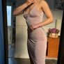River Island S size Asymmetrical dress Rose colour Image 4