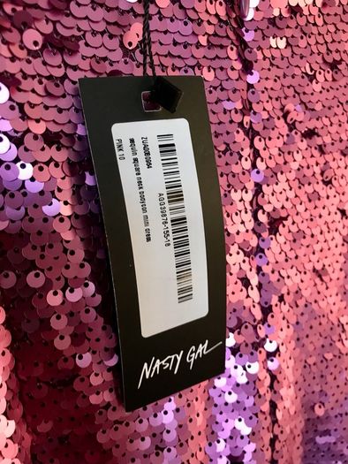 Pink Sequinned mini party dress, bnwt, uk 10