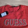 GUESS Red Bodycon Midi Dress Rhinestone Logo Side Tie Detail Size M cotton Image 2