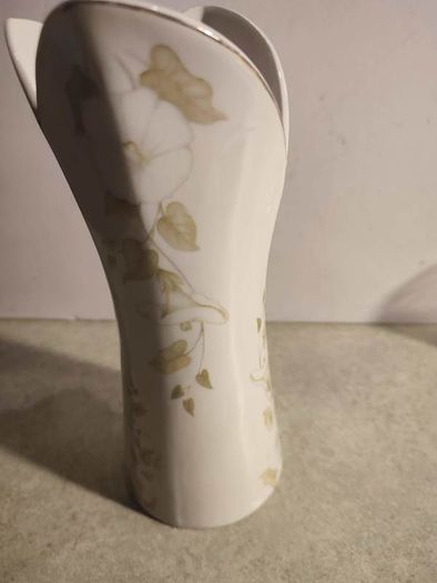 Vintage Rare Stamped Zajecar Porcelain Vase Yugoslavia Art Deco Style Floral