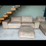 Large L-shaped cream couch Image 3