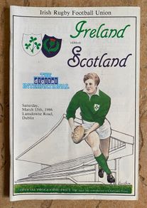 Very Rare 1986 Ireland v Scotland - Five Nations Championship Programme