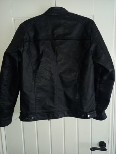 Biker style faux leather jacket
