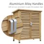 Garden Shed Wooden Garden Storage Shed 2 Door Unit Solid Fir Wood Garage Tool Organisation Cabinet 87L x 46.5W x 96.5Hcm Image 6