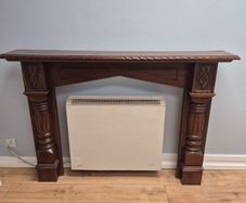 Mahogany fire surround