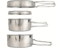 4 pieces camping cookware set. Compact and lightweight
