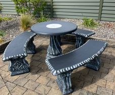 Cement table and benches