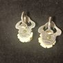 Vintage Germany White Rose Flower Sterling Silver Marcasite Clip Earrings Image 8