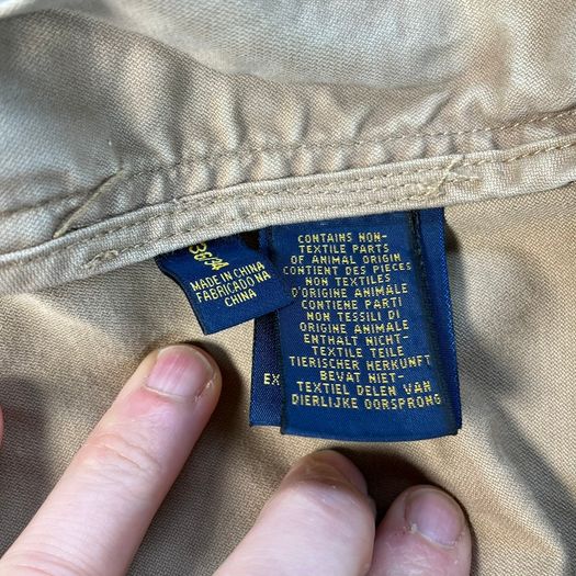 Polo Ralph Lauren Mens Trousers Chinos W36 L34 Beige Cotton Casual Zip