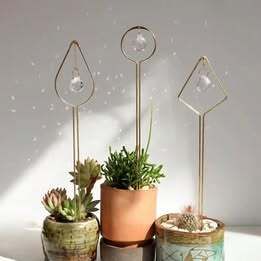 3pcs Prism Planting Stakes Flower Pot Decoration