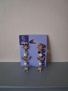 Claire's Clip-on Earrings Stars and Moons
