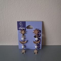 Claire's Clip-on Earrings Stars and Moons