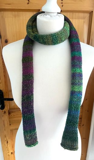 handmade skinny knit scarf