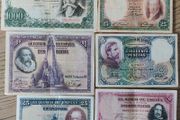 SPAIN 6 Banknote 1928-71 Lot 25-1000 Pesetas