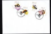 2018 Ireland plain cover with Cork Coin and stamp Exhibition show cancel tying 2018 Ireland Fauna &amp; Flora: Native Irish Bees Commemorative Stamps