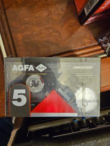5 AGFA blank cassette tapes