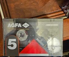 5 AGFA blank cassette tapes