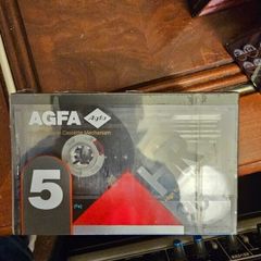5 AGFA blank cassette tapes