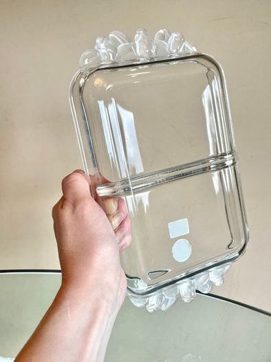 Mid Century Walther Crystal Glass Dish, Vintage West Germany