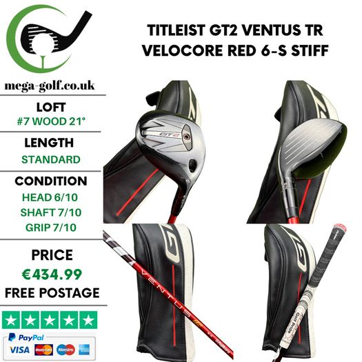 Titleist GT2 #7 Wood 21 Degree / Ventus TR Velocore Red 6-S Stiff
