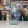 155 - Antique Anciers Petroleum Emulsion Sea Glass Decorative Collectible Cork Top Bottle Image 2