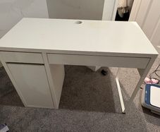 White IKEA desk