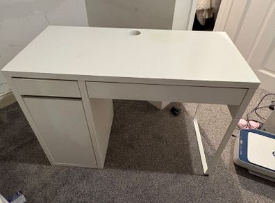 White IKEA desk