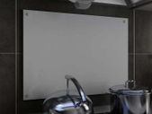 Kitchen Backsplash White 70x50 cm Tempered Glass