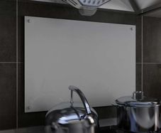 Kitchen Backsplash White 70x50 cm Tempered Glass