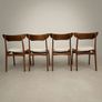 Iconic Danish Mid-Century Teak & Wool Dining Chairs by Schionning & Elgaard Image 3