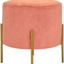 Black velvet dressing table stool Image 4