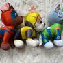 Set of 3 Paw Patrol Rubble Chase Rocky Spin Master Used Please look a the pictures Image 6