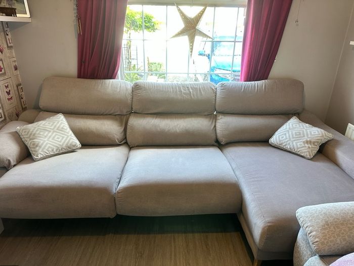 Large sofa, L shape with storage & single chair, all reclining