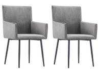 main image for ad 2x Dining Chairs With Armrests Grey - Free Delivery Nationwide