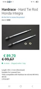 dc5 hardrace inner tie rods