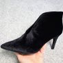 Lovely Black Velour Booties / Heels / Size 6.5 UK Image 2