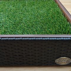 Porch Potty Artificial Grass Potty Pads - Standard Size 26x50x7 Reusable Potty Training Washable Pee Pad for Dogs - Instant Drainage - Quick Absorb - 4x2 Ft Grass Area