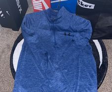 Armour Tech 1/4 Zip Small Ocean Blue